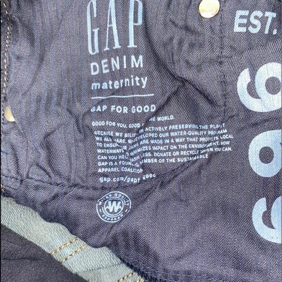 NWOT GAP Full Belly Band Maternity Dark Wash Jeans 30S - Picture 5 of 13